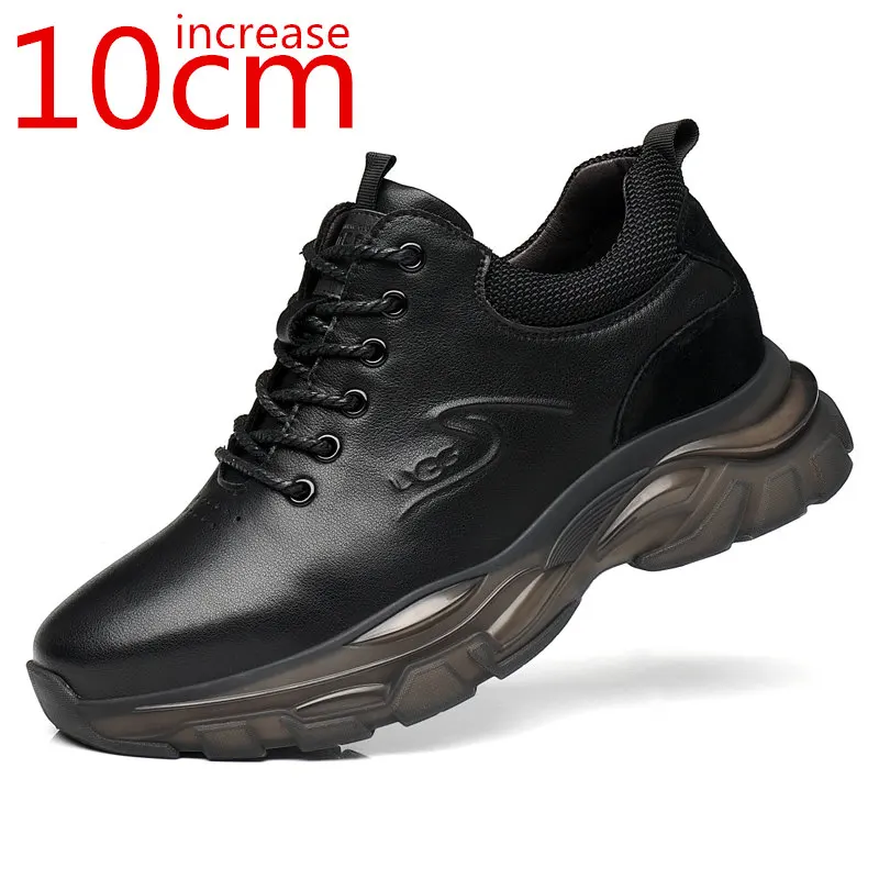UNITYPUREMAX™ Men’s Cowhide Elevator Sneakers – 8cm / 10cm Invisible Height Increasing Shoes 1