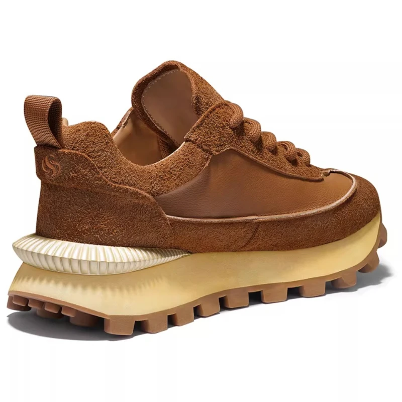 UNITYPUREMAX™ Men’s High-End Genuine Leather Height-Increasing Sneakers – Pleated Thick-Sole Casual Shoes 5