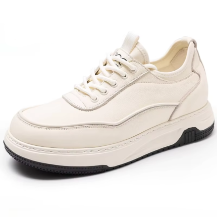 UNITYPUREMAX™ Men’s 6cm Height-Increasing Board Sneakers – Genuine Cow Leather Casual Shoes 2