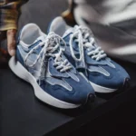 EchoStride™ '65 Retro Denim Joggers - Blue Patchwork Sneakers - Dad Shoes Style for Spring Autumn 3