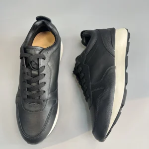 Men’s Minimalist Genuine Leather Sneakers – Waterproof Thick Sole Lace-Up Casual Shoes 2