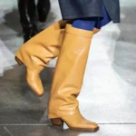 UNITYPUREMAX™ Oversized Knight Knee-High Boots – Square Toe Thick Heel Women’s Boots 5