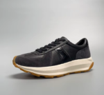 UNITYPUREMAX™ Men’s Black Genuine Leather Retro Casual Sneakers – Breathable Walking Shoes