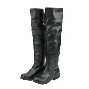 UNITYPUREMAX™ Men’s Medieval Knee-High Leather Boots – Renaissance Western Riding Costume Boots 1