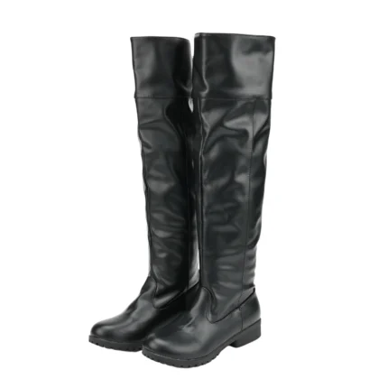 UNITYPUREMAX™ Men’s Medieval Knee-High Leather Boots – Renaissance Western Riding Costume Boots 1