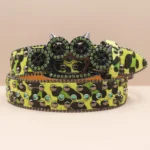 Leopard Rhinestone Western Denim Belt | Unisex Y2K Hip-Hop Style | UNITYPUREMAX™ 3