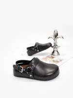 UNITYPUREMAX™ Vintage Genuine Leather Flat Sandals – Women’s Buckle Strap Slip-On 4