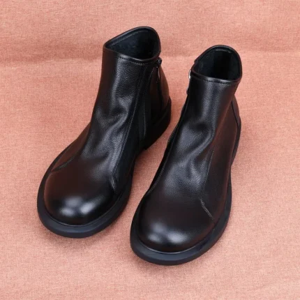 UNITYPUREMAXâ„¢ High-Top Genuine Leather Side-Zip Combat Boots for Men 2