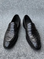 UNITYPUREMAX™ Genuine Snakeskin Slip-On Loafers – Luxury Men’s Formal & Wedding Dress Shoes 3