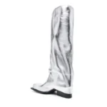 UNITYPUREMAX™ Women's Genuine Leather Knee-High Boots – Square Toe Thick Heel Catwalk Long Boots 5