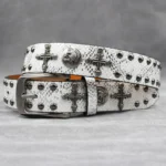 UNITYPUREMAX™ Y2K Punk Studded Leather Belt – Rock Rivet Western Jeans Belt 1