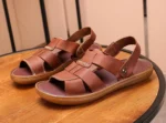 UNITYPUREMAX™ Men’s Premium Genuine Leather 2-in-1 Sandals – Breathable Summer Driving Slippers with Flexible TPR Sole 2