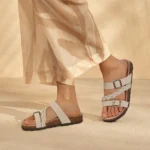 UNITYPUREMAX™ Women’s Cork Footbed Braided Sandals – Arch Support Adjustable Buckle Summer Slip-Ons 6