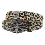 UNITYPUREMAX™ Luxury Rhinestone Western Cowboy Belt – Crystal Studded PU Leather Punk Rock Jeans Belt for Men & Women 2