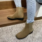 UNITYPUREMAX™ Unisex Genuine Leather Tabi Chelsea Boots – Handmade Split-Toe Cowhide Ankle Boots 1