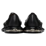 UNITYPUREMAX™ Black Round Toe Metal Buckle Strap Loafers for Men | Retro Luxury Casual Slip-On Shoes 3