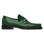 UNITYPUREMAX™ Men’s Fish Scale Leather Loafers – Square Toe British Style Dress Shoes 3