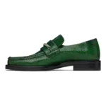 UNITYPUREMAX™ Men’s Fish Scale Leather Loafers – Square Toe British Style Dress Shoes 4