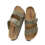 UNITYPUREMAX™ Green Sheepskin Cork Footbed Slides – Arch Support Adjustable Buckle Summer Sandals (Unisex) 1