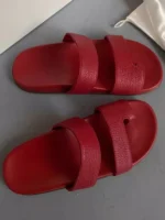 UNITYPUREMAX™ Sheepskin Open-Toe Slippers – Women’s Casual Summer Beach Footwear 2
