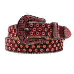UNITYPUREMAX™ Luxury Rhinestone Skull Belt – PU Leather Studded Strap for Men & Women 5