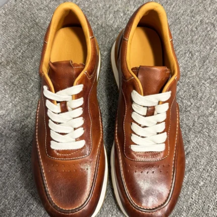 UNITYPUREMAX™ Handmade Horsehide Leather Sneakers – Breathable Retro Casual Shoes for Men 2