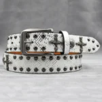 UNITYPUREMAX™ Y2K Punk Studded Leather Belt – Rock Rivet Western Jeans Belt 4