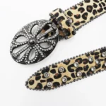 UNITYPUREMAX™ Luxury Rhinestone Western Cowboy Belt – Crystal Studded PU Leather Punk Rock Jeans Belt for Men & Women 5