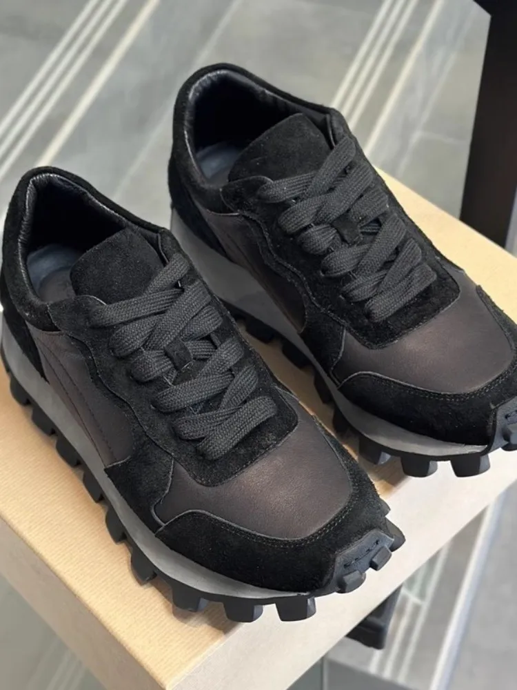 UNITYPUREMAX™ Outdoor Leather Running Trainers – Men’s Breathable Lace-Up Thick Sole Outdoor Sport Sneakers 4
