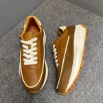 UNITYPUREMAX™ Retro Genuine Leather Running Sneakers – Men’s Chunky Sole Vintage Lace-Up Casual Shoes 4