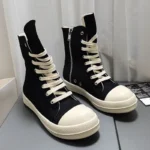 UNITYPUREMAX™ Unisex High-Top Canvas Sneakers – Thick Sole Zip-Up Lace-Up Casual Plimsolls 5