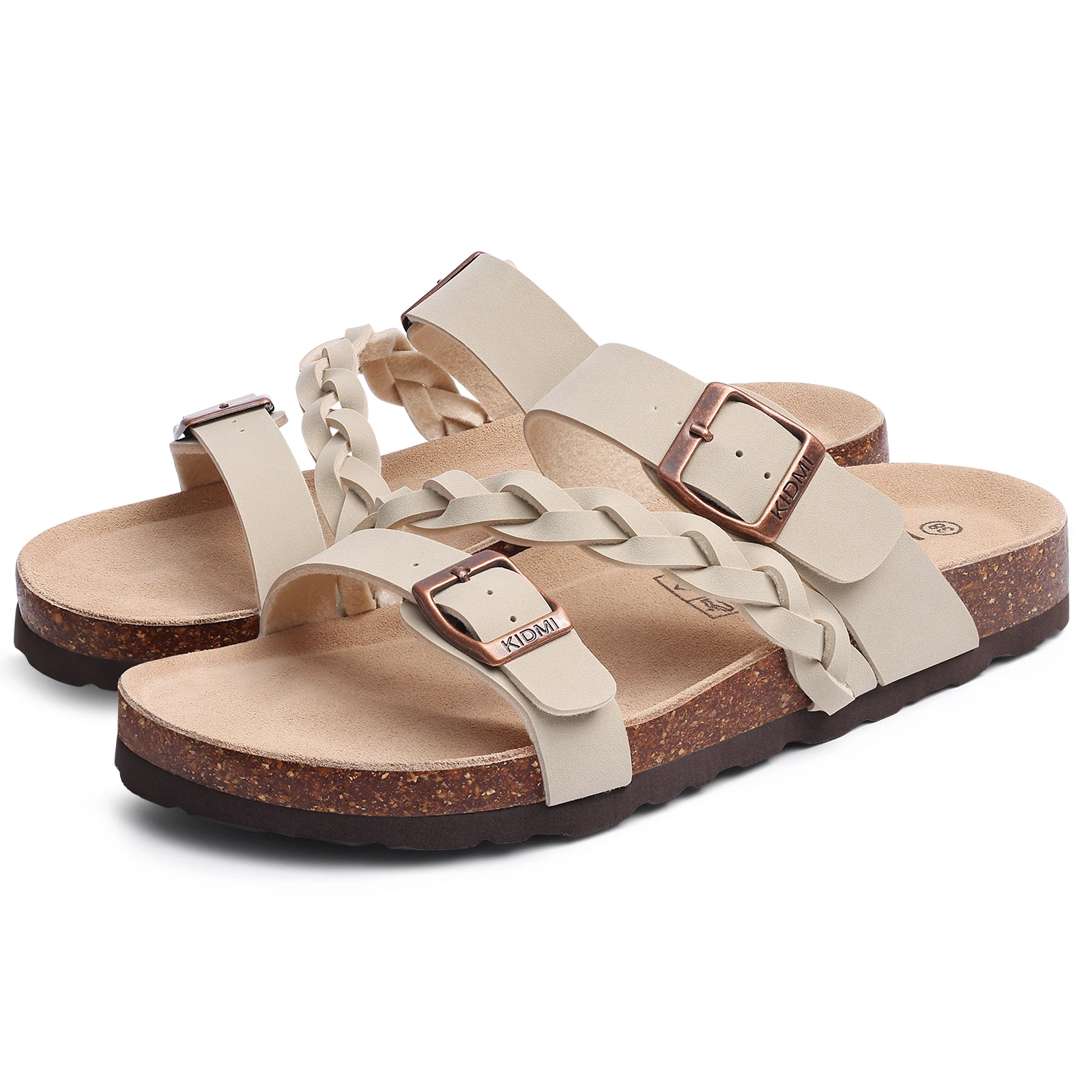 UNITYPUREMAX™ Women’s Cork Footbed Braided Sandals – Arch Support Adjustable Buckle Summer Slip-Ons 1 UNITYPUREMAX™ Women’s Cork Footbed Braided Sandals – Arch Support Adjustable Buckle Summer Slip-Ons 1