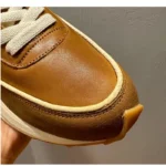 UNITYPUREMAX™ Retro Genuine Leather Running Sneakers – Men’s Chunky Sole Vintage Lace-Up Casual Shoes 5