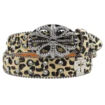 UNITYPUREMAX™ Luxury Rhinestone Western Cowboy Belt – Crystal Studded PU Leather Punk Rock Jeans Belt for Men & Women 3