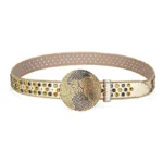 UNITYPUREMAX™ Western BlingBling Diamond Belt – PU Leather Round Buckle Crystal Rhinestone Unisex Strap 3