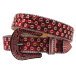 UNITYPUREMAX™ Luxury Rhinestone Skull Belt – PU Leather Studded Strap for Men & Women 4