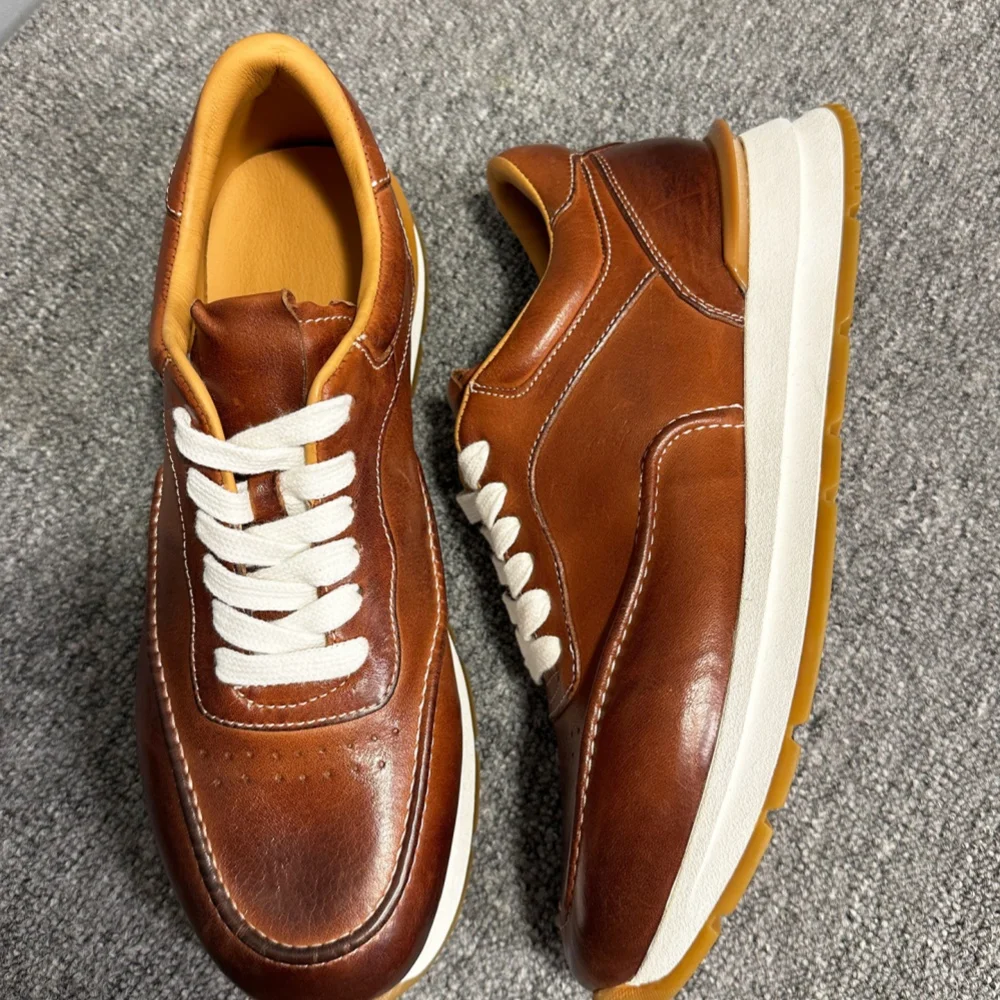 UNITYPUREMAX™ Handmade Horsehide Leather Sneakers – Breathable Retro Casual Shoes for Men 3