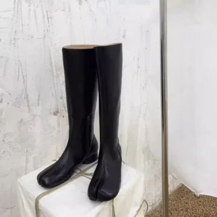 UNITYPUREMAX™ Luxury Split-Toe Tabi Knee-High Boots – Elegant Round Heel Side Zipper Women’s Boots 2