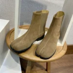 UNITYPUREMAX™ Unisex Genuine Leather Tabi Chelsea Boots – Handmade Split-Toe Cowhide Ankle Boots 5