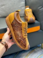 UNITYPUREMAX™ Vintage Leather Running Sneakers – Antiskid Platform Lace-Up Trainers for Men 3