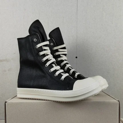 UNITYPUREMAX™ Unisex High-Top Canvas Sneakers – Thick Sole Zip-Up Lace-Up Casual Plimsolls 2