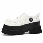 Original Design Thick-Soled Height Increasing Mens Derby Shoes | Genuine Leather Ring Buckle Casual Sneakers 3