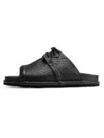UNITYPUREMAX™ Men’s Cowhide Leather Open-Toe Slides – Summer Lace-Up Roman Beach Sandals 4