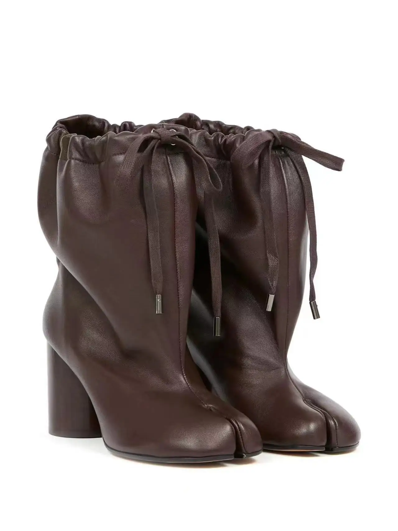 UNITYPUREMAX™ Luxury Split-Toe Tabi Knee-High Boots – Elegant Round Heel Side Zipper Women’s Boots 10