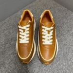UNITYPUREMAX™ Retro Genuine Leather Running Sneakers – Men’s Chunky Sole Vintage Lace-Up Casual Shoes 3