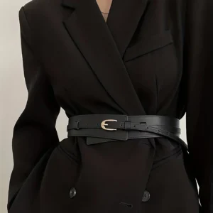 UNITYPUREMAX™ PU Leather Wide Belt – Detachable Pin Buckle Waistband for Women 1