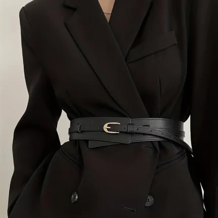 UNITYPUREMAX™ PU Leather Wide Belt – Detachable Pin Buckle Waistband for Women 1