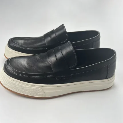 UNITYPUREMAX™ Men’s Washed Leather Loafers – Premium Breathable Slip-On Driving Shoes 2