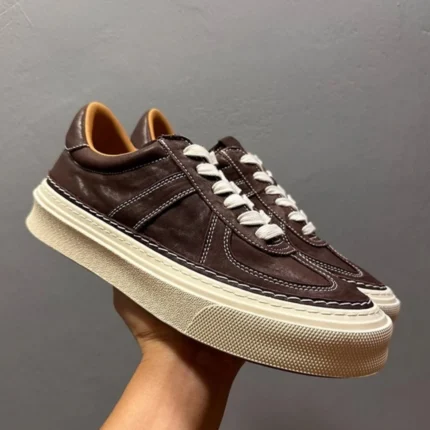 UNITYPUREMAX™ Men’s Genuine Leather Platform Skate Sneakers – Cowhide Lace-Up Casual Trainers 2