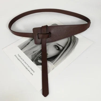 UNITYPUREMAX™ Designer Knot Wrap Belt – Soft PU Leather Long Waist Tie Belt for Women Dresses & Coats 2
